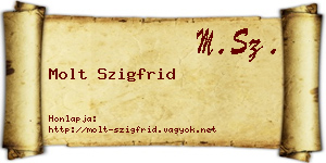Molt Szigfrid névjegykártya